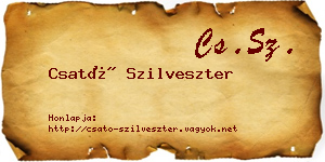 Csató Szilveszter névjegykártya